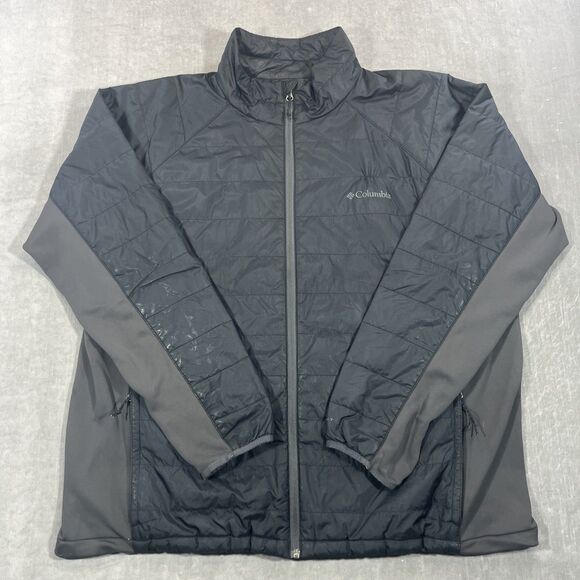 Columbia Men’s XXL Black Omni Heat Full Zip Jacket‎ - Picture 1 of 6